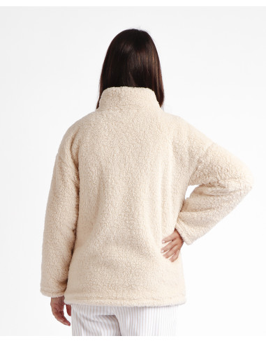 Bata Mujer Corta Borreguito 57541