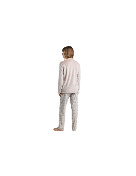 Pijama Mujer Invierno Terciopelo liso 63644