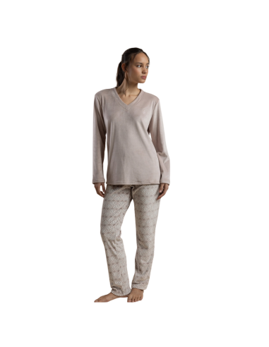 Pijama Mujer Invierno Terciopelo liso 63644
