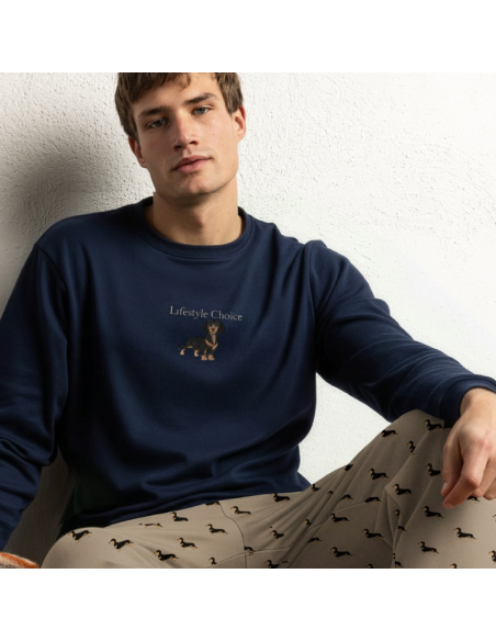 Pijama Hombre Invierno 64808 Perrito