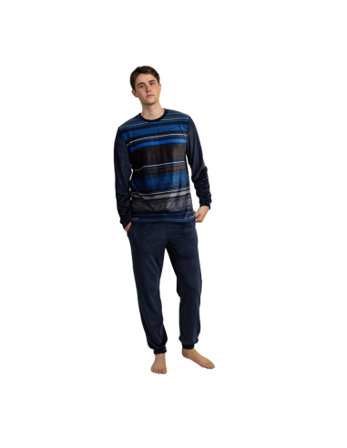 Pijama Hombre Invierno 64802 Rayas
