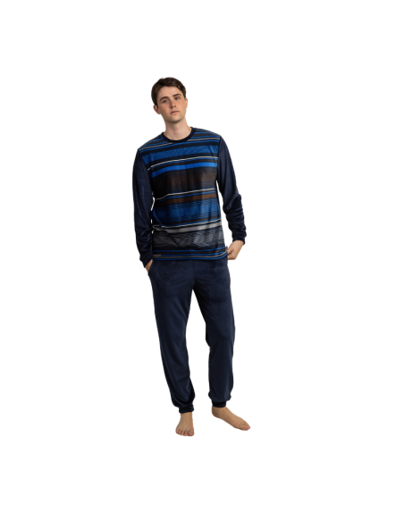 Pijama Hombre Invierno 64802 Rayas